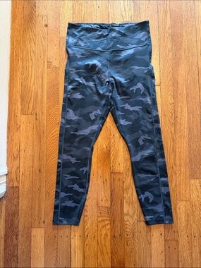 Athleta High-Waist Camo Leggings - Black/Grey